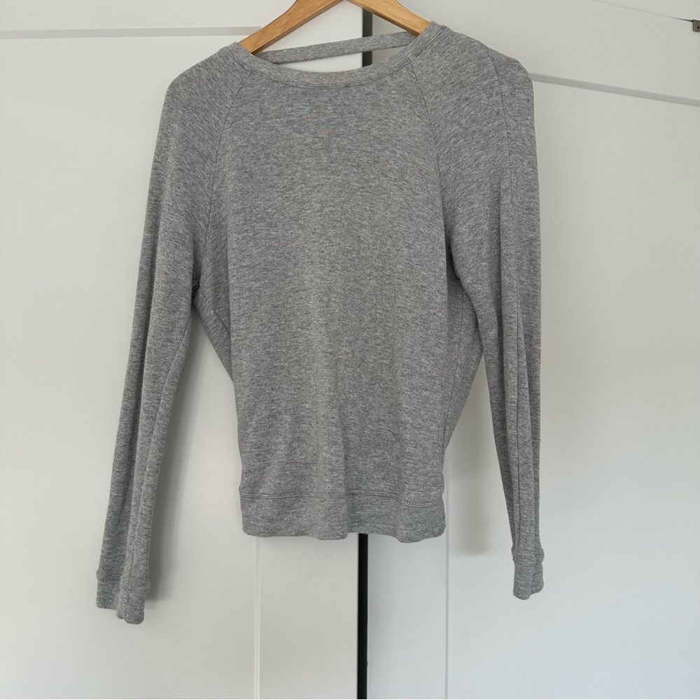 Bebe open back crew neck sweatshirt